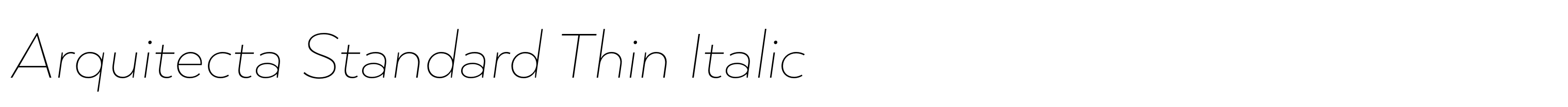 Arquitecta Standard Thin Italic
